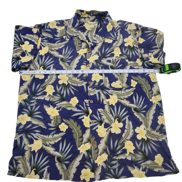 Paradise Coves Hawaiian Shirt 100% Silk Tropical Floral Button Down Mens XL - Picture 9 of 10